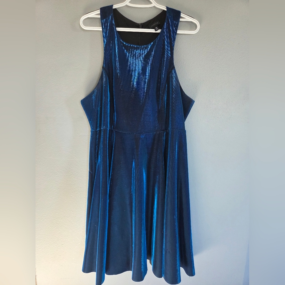 Torrid Metallic Blue Sleeveless Top